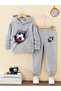 Children's Printed Hooded Tracksuit Set