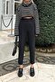 Black Anna High Waist Thin Women's Trousers - 4