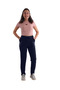 Women's Navy Blue High Waist Sweatpants (With Large Size Option) - 2