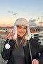 Women's Ecru Faux Plush Hairy Elite Pompom Hat Beanie - 7