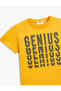 Slogan Printed Short Sleeve T-Shirt Cotton Crew Neck - 3
