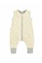 Winter 2.5 Tog Sleeper with Booties and Feet for Girls and Boys, Sleeveless, Zippered 2.5 Tog Sleeping Bag/Damla Cream - 4
