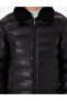 Black Faux Leather Coat 50300555-001 - 7