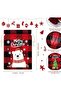 New Year's Christmas Themed Colorful 3-Piece Jute Straw Sack - 4