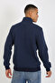 5720 Comfortable Shardooned Three-Yarn Half-Zip Piece Relax Fit Sweatshirt - 8