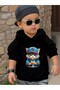 Child Printed Hooded Sweatshirt Black