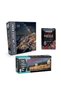 Puzzle Set of 3 - 1000 Pieces of Santorini + 230 Pieces of Tower Military High School + Puzzle Adhesive