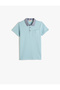 Polo Neck T-Shirt Short Sleeve Single Pocket Detailed Cotton
