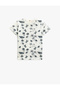 Crew Neck T-Shirt Printed Short Sleeve Cotton