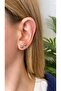 Basic Ballpoint Round Silver Color Tarnish-Free Steel Women's Earrings - 2
