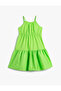 Dress Maxi Length Thin Straps Halter Neck Layered Cotton - 3