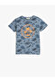 T-Shirt Short Sleeve Crew Neck Printed Cotton