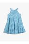 Midi Dress Floral Halter Neck Sleeveless Layered