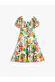 Kids Girl Allover Print Dress, Multicolor - 4
