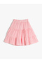 Midi Skirt Frilly Layered Elastic Waist - 2