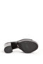 Women's Platform Heel Slipper Genuine Leather PL 319269 Black - 6