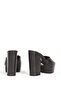 Women's Platform Heel Slipper Genuine Leather PL 319269 Black - 5