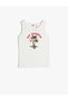 Tank Top Sleeveless Printed Ribbed Cotton