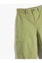 Parachute Trousers with Side Pockets, Elastic Cotton Legs - 3