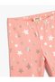 Shiny Short Leggings Elastic Waist Star Printed Cotton - 3