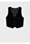 Crop Velvet Vest - 3