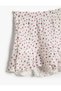 Mini Shorts Skirt Floral Double Breasted Ruffles Textured - 3
