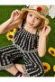 Wide Leg Pants Floral Embroidered Elastic Waist - 2