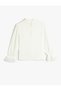 Blouse Long Sleeve High Collar Lace Detailed Viscose - 2