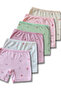 100% Cotton Girls' Ribbed Athlete Boxer Underwear Set 6-Piece Set / Undershirt / Underpants - 3