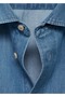 Regular Cut Denim Shirt Jacket with Pockets - 6
