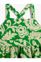 Dress Linen Blend Floral with Cross Straps on the Back - 3