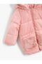 Long Puffer Jacket with Plush Detail and Pockets - 3
