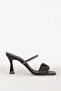 Women's Embellished Embellished Dress Slippers, Genuine Leather, Zy 7716 Black