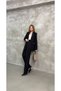 Women's Satin Detailed Faced Suit - 5