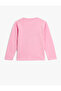 Long Sleeve T-Shirt Crew Neck Cat Printed Cotton - 2