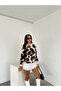 Women's Leopard Print Bearded Trend Knitwear Sweater - 4