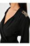 Cămașă midi Rochie Wrap mânecă lungă Slit brodată - 5