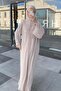 Stone-Embellished Abaya Beige - 3