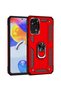 Redmi Note 11 Pro 5g Case Camera Protruding Stand Ring Magnet Armor Cover Vega - Red - 4