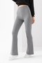 Women's Gray Spanish Leg Crepe High Waist Lycra Regenerating Leggings Pants - 4