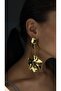 Three-Dimensional Gold Flower Earrings - 2