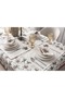 Kokina Series Living Room Dining Table Set Duck Linen - Tablecloth, Runner, 6 Placemats, 6 Fabric Napkins - 4