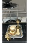 Set of 6 Square Coffee Tea Single Metal Presentation Tray - 6