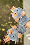 Ratatuy Design Inside Fleece Button Detailed Plush Special Design Gloves with Cover Compatible with Touchscreen