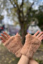 Ratatuy Design Inside Fleece Button Detailed Touch Screen Compatible Covered Plush Special Design Gloves - 4