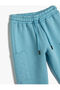 Jogger Sweatpants with Tie Waist Pocket Detail and Ribbon - 3