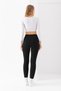 Women's High Waist Corseted Shaping / Sculpting Interlock Steel Knitted Tights – No Show Inside – Black - 8
