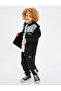 Hooded Sweatshirt Zippered Long Sleeve Applique Detailed Ribbon