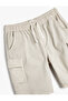 Cargo Shorts Tie Waist Side Pockets Cotton - 4