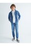 Cotton Long Sleeve Denim Jacket - Clamshell Pocket and Cuff Detail - 2